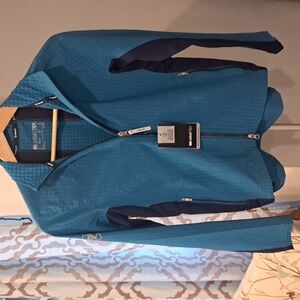 NWT Ariat Tek Women's double weave softshell jacket Size S Blue